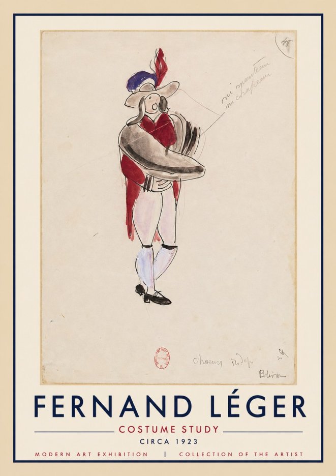 Fernand Léger Costume Study I No4 - Plakát