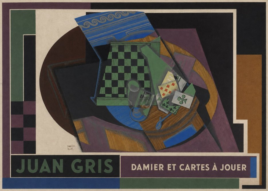 Juan Gris Damier Et Cartes À Jouer No2 - Plakát