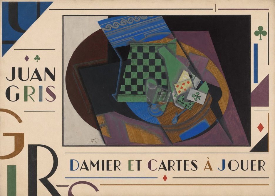 Juan Gris Damier Et Cartes À Jouer No5 - Plakát