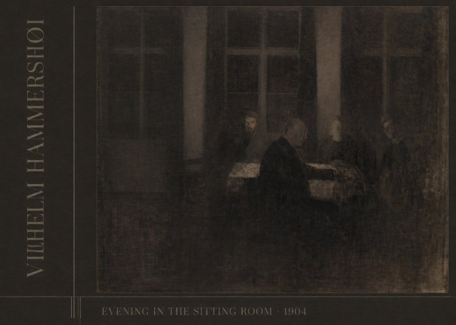Vilhelm Hammershøi Evening in the Sitting Room No2 - Plakát