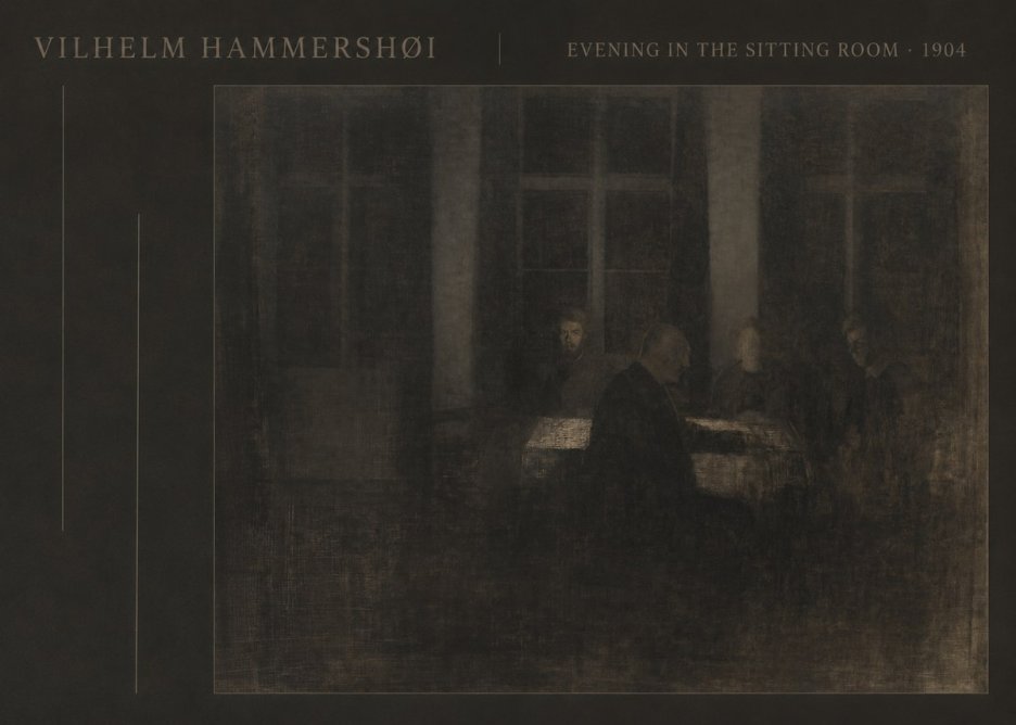Vilhelm Hammershøi Evening in the Sitting Room No3 - Plakát