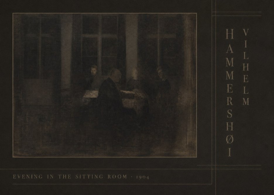 Vilhelm Hammershøi Evening in the Sitting Room No4 - Plakát