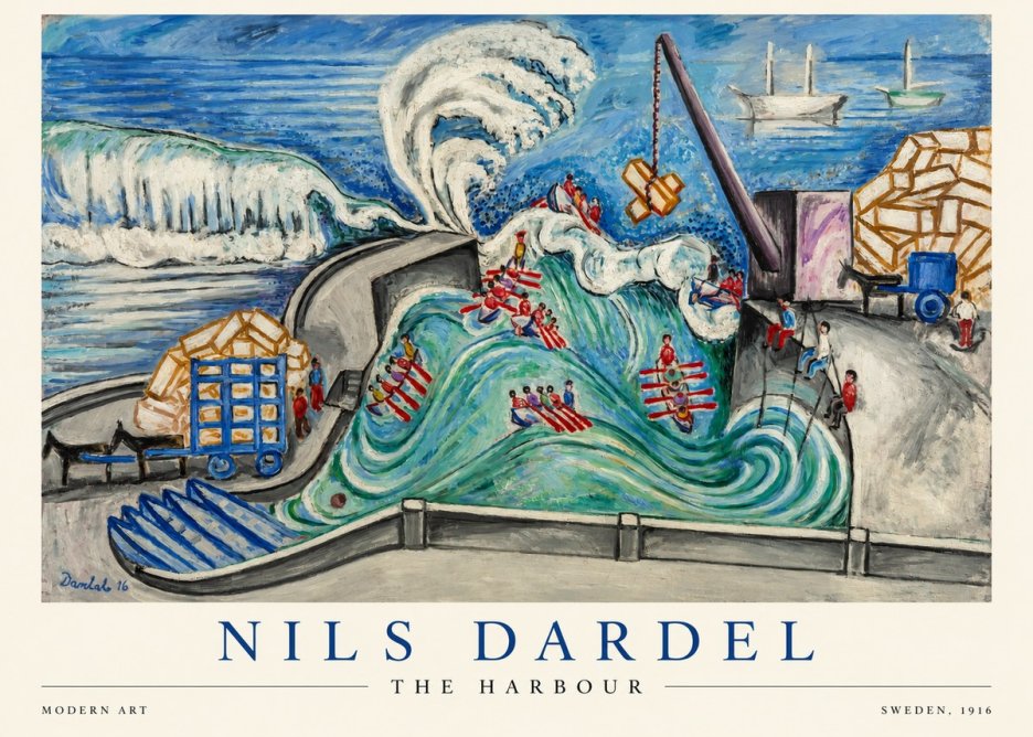 Nils Dardel The Harbour No1 - Plakát