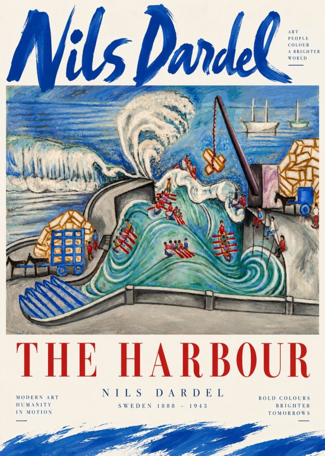 Nils Dardel The Harbour No6 - Plakát