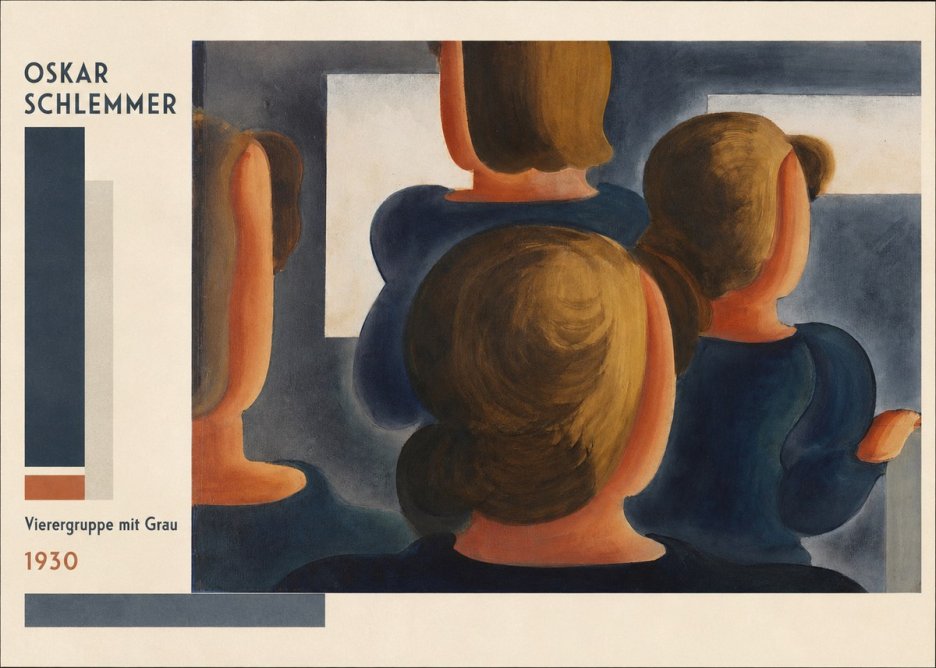 Oskar Schlemmer Vierergruppe Mit Grau No1 - Plakát