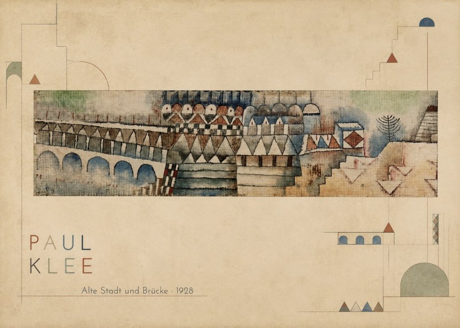 Paul Klee Alte Stadt Und Brücke No2 - Plakát