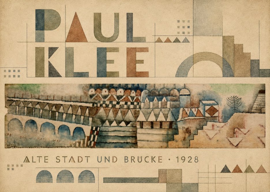 Paul Klee Alte Stadt Und Brücke No5 - Plakát