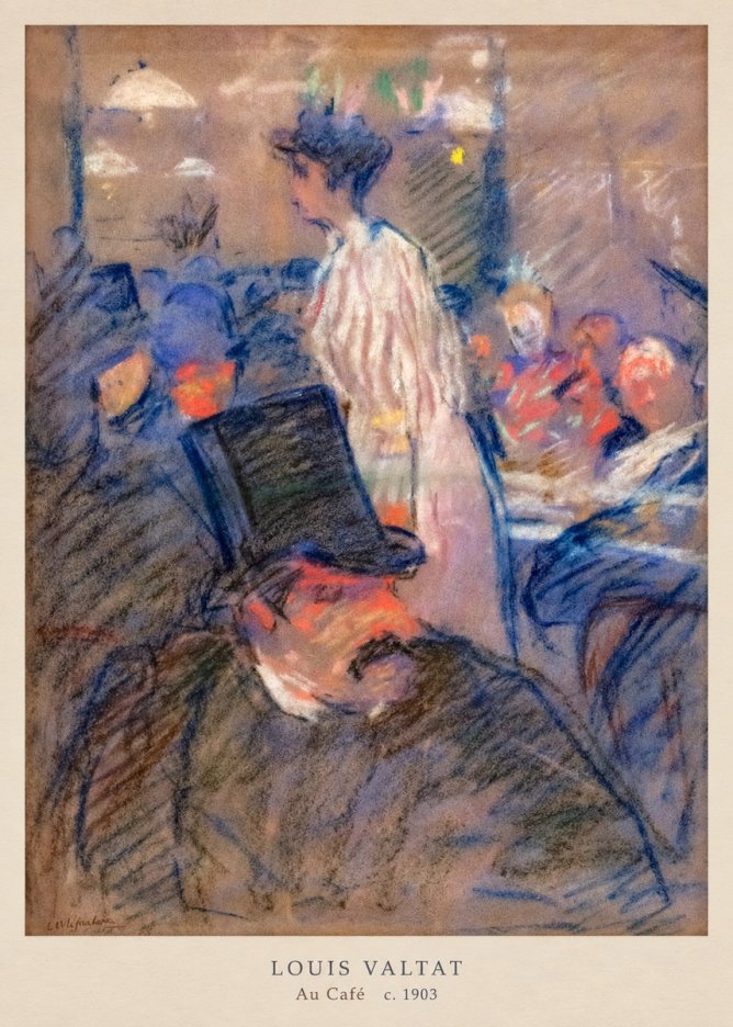 Louis Valtat Au Café No6 - Plakát