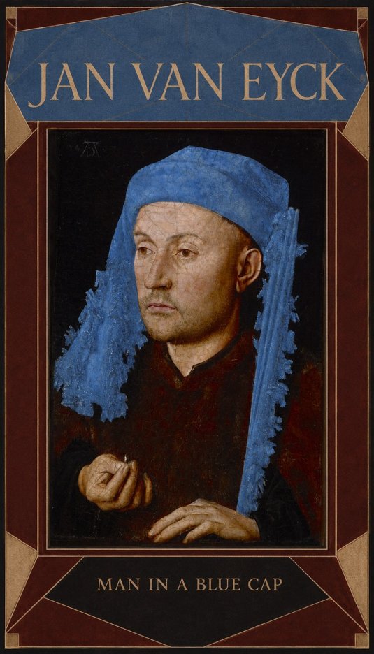Jan van Eyck Man in a Blue Cap I No6 - Plakát