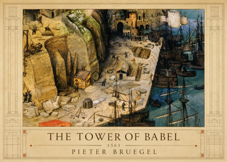 Pieter Bruegel The Tower of Babel XVIII No1 - Plakát