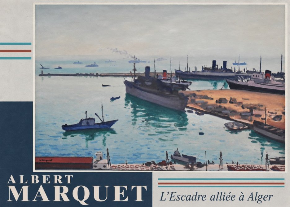 Albert Marquet L'escadre Alliée À Alger No5 - Plakát