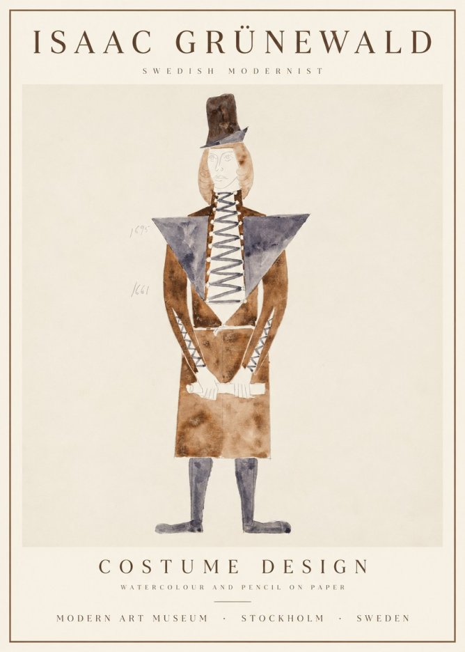 Isaac Grünewald Costume Design XIII No4 - Plakát