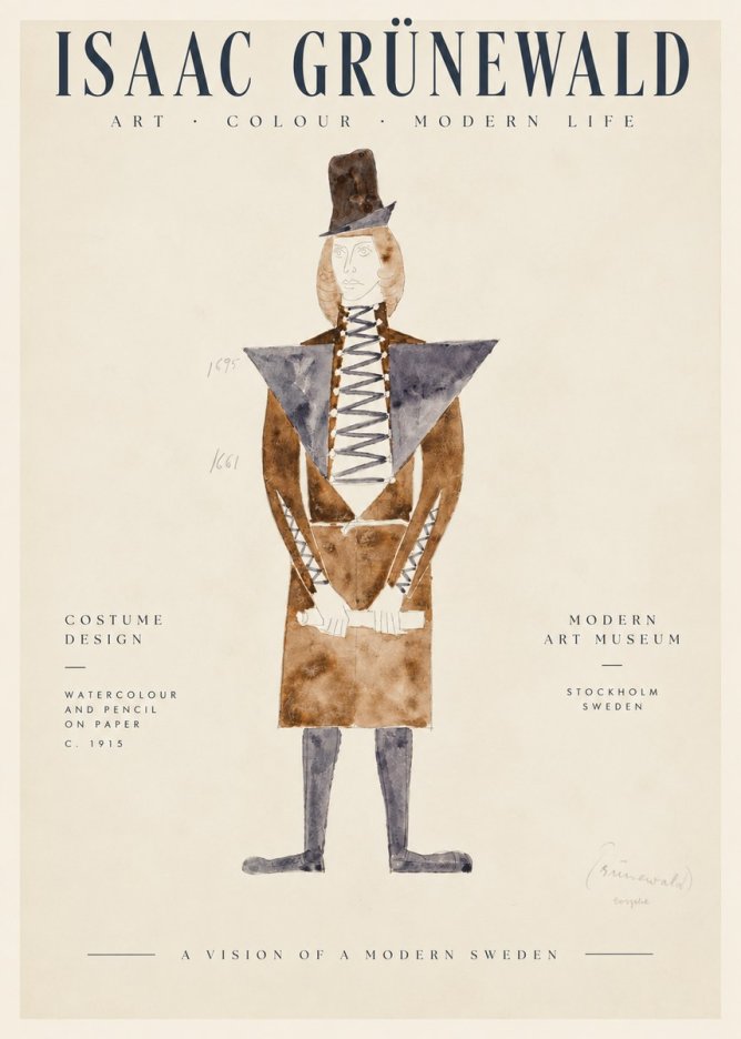 Isaac Grünewald Costume Design XIII No6 - Plakát