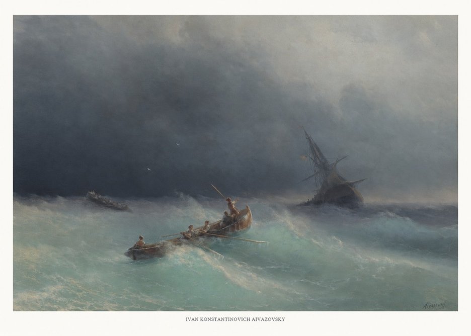 Ivan Konstantinovich Aivazovsky Shipwreck No5 - Plakát