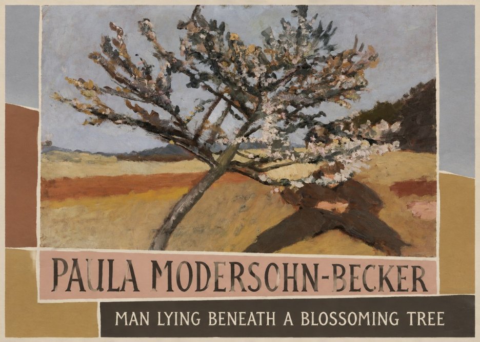Paula Modersohn-Becker Man Lying Beneath a Blossoming Tree No4 - Plakát