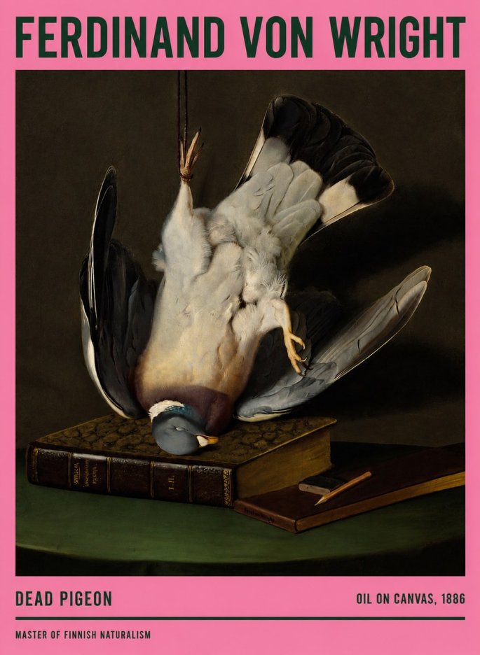 Ferdinand von Wright Dead Pigeon No2 - Plakát