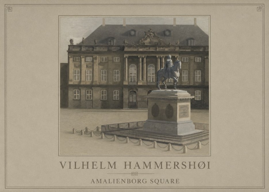 Vilhelm Hammershøi Amalienborg Square II No1 - Plakát