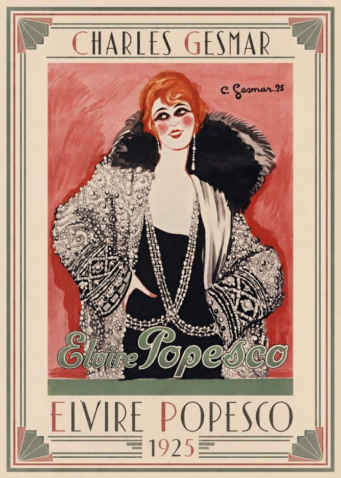 Charles Gesmar Elvire Popesco II No1 - Plakát