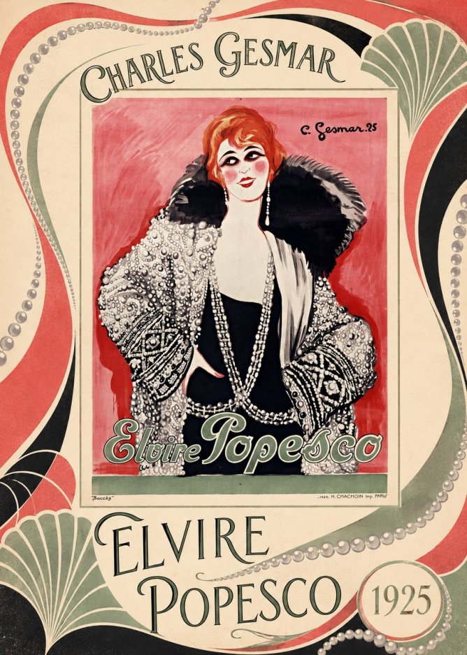Charles Gesmar Elvire Popesco II No3 - Plakát