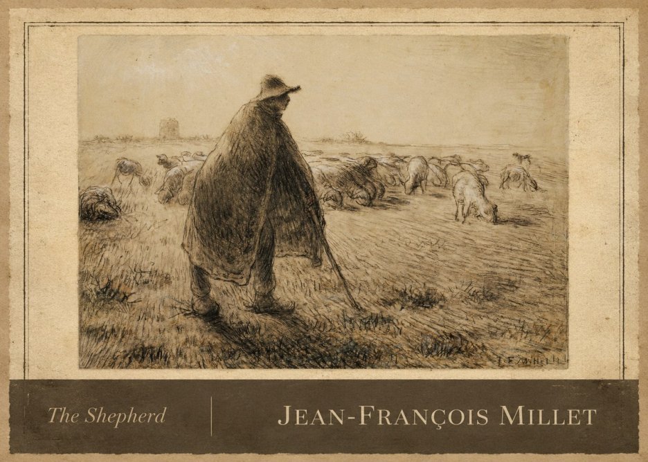 Jean-François Millet The Shepherd No3 - Plakát