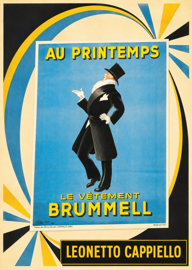 Leonetto Cappiello Au Printemps Le Vêtement Brummell No3 - Plakát