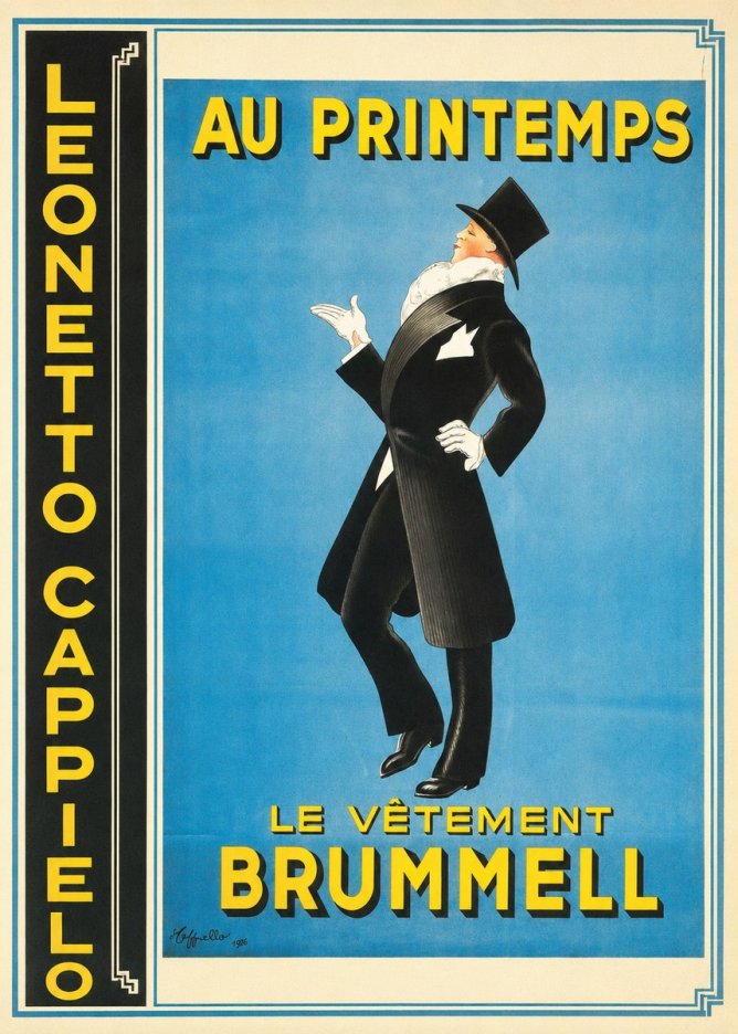 Leonetto Cappiello Au Printemps Le Vêtement Brummell No4 - Plakát