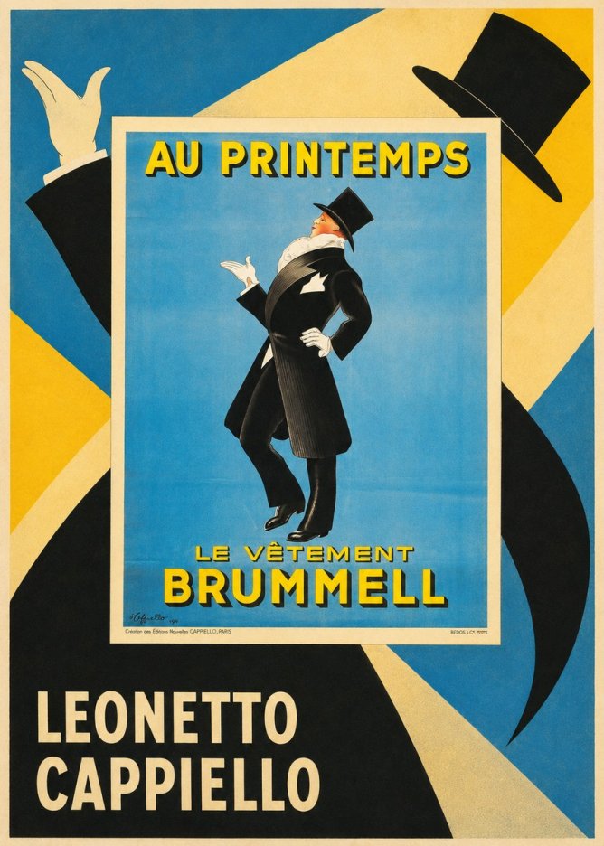 Leonetto Cappiello Au Printemps Le Vêtement Brummell No5 - Plakát