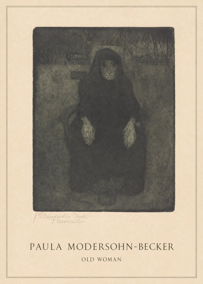 Paula Modersohn-Becker Old Woman No4 - Plakát