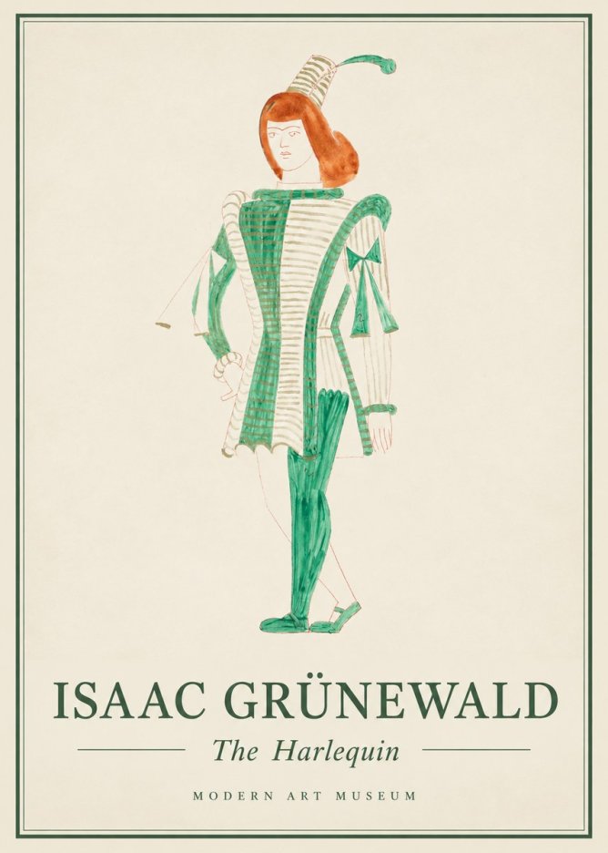 Isaac Grünewald The Harlequin No1 - Plakát