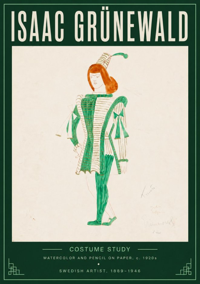 Isaac Grünewald The Harlequin No5 - Plakát