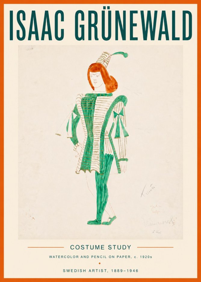 Isaac Grünewald The Harlequin No6 - Plakát
