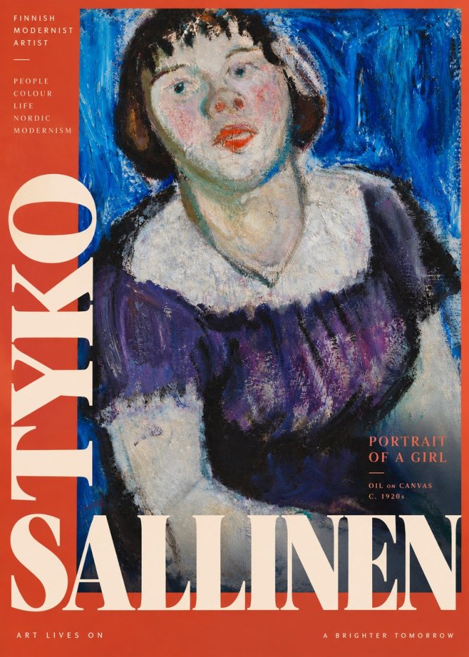 Tyko Sallinen Portrait of a Girl II No5 - Plakát
