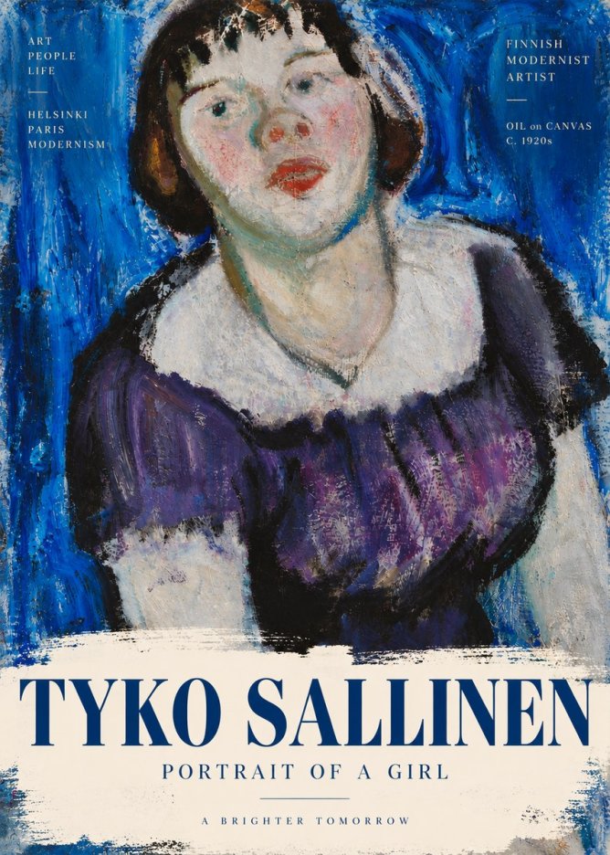 Tyko Sallinen Portrait of a Girl II No6 - Plakát