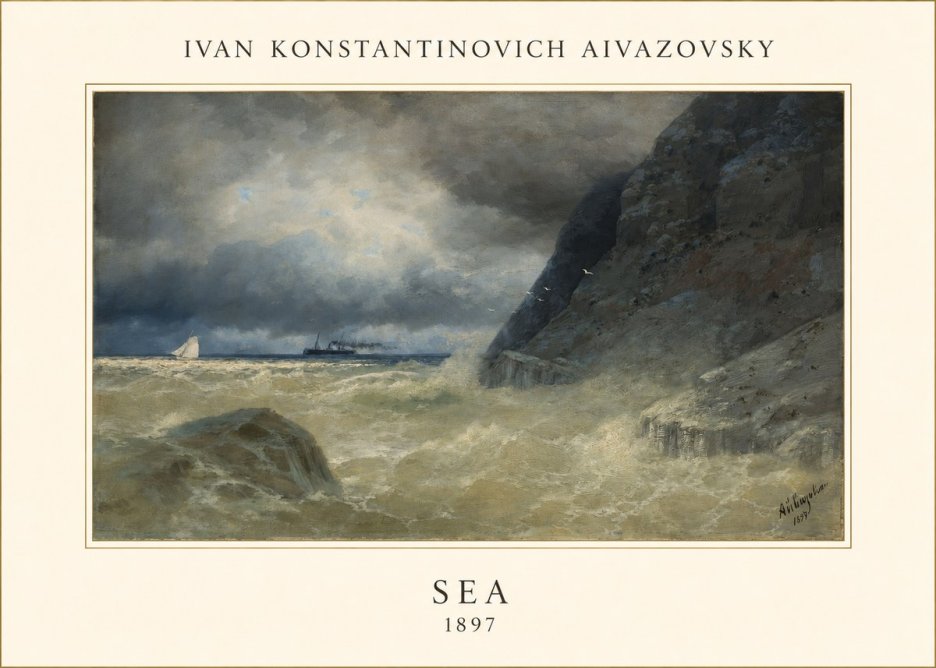 Ivan Konstantinovich Aivazovsky Sea No4 - Plakát
