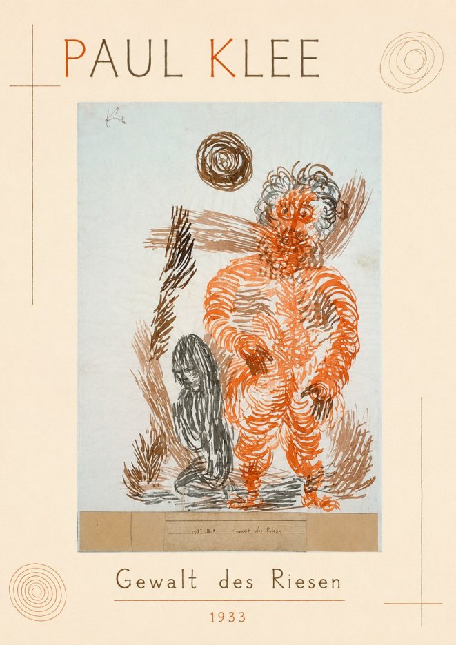Paul Klee Gewalt Des Riesen II No1 - Plakát