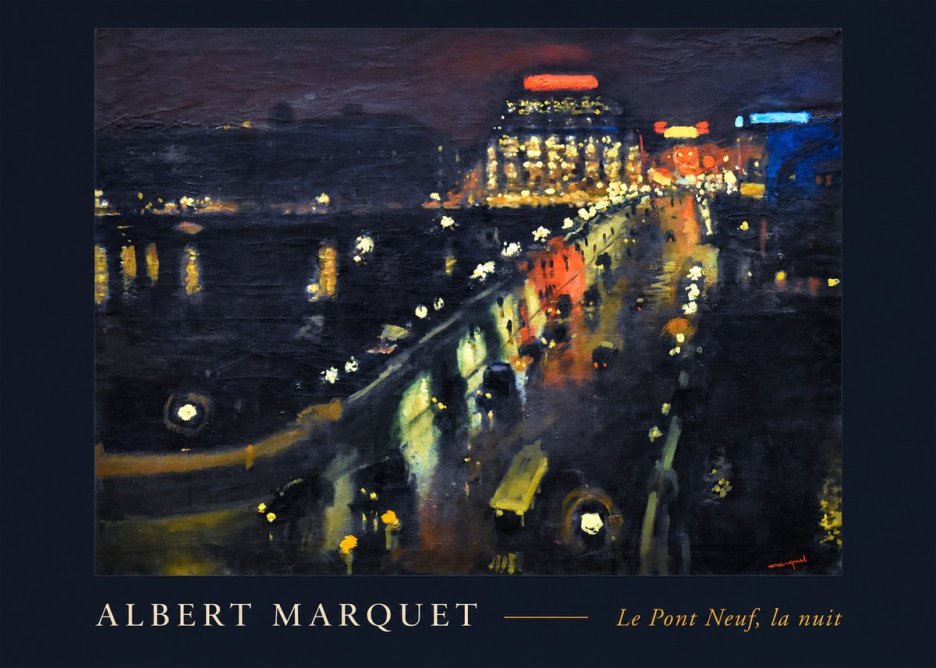 Albert Marquet Le Pont Neuf, La Nuit No2 - Plakát