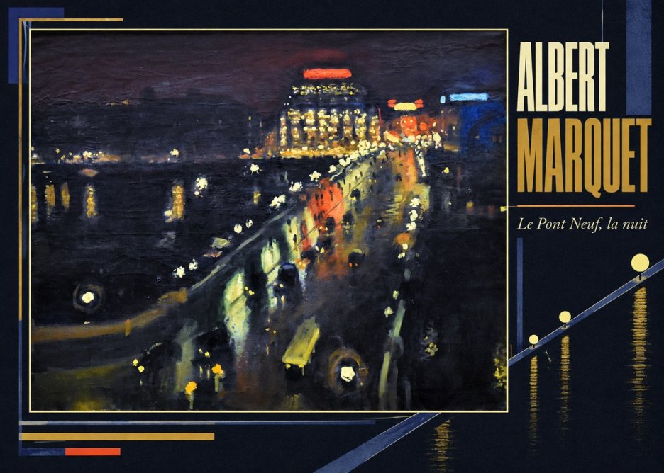 Albert Marquet Le Pont Neuf, La Nuit No5 - Plakát