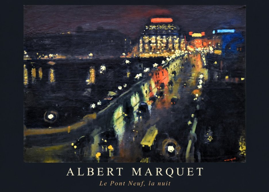 Albert Marquet Le Pont Neuf, La Nuit No6 - Plakát