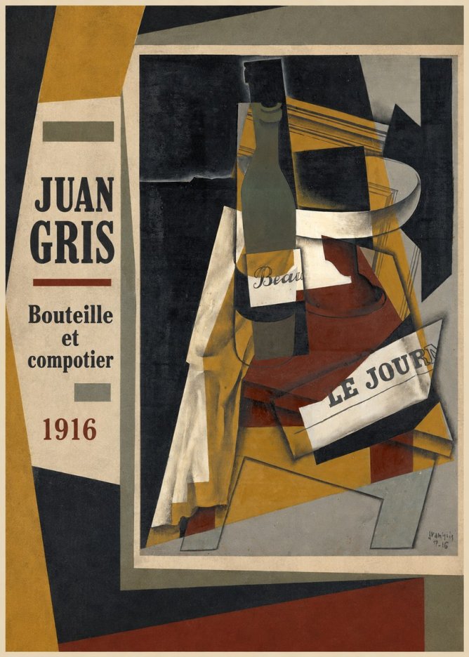 Juan Gris Bouteille Et Compotier No2 - Plakát