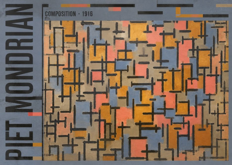Piet Mondrian Composition No5 - Plakát