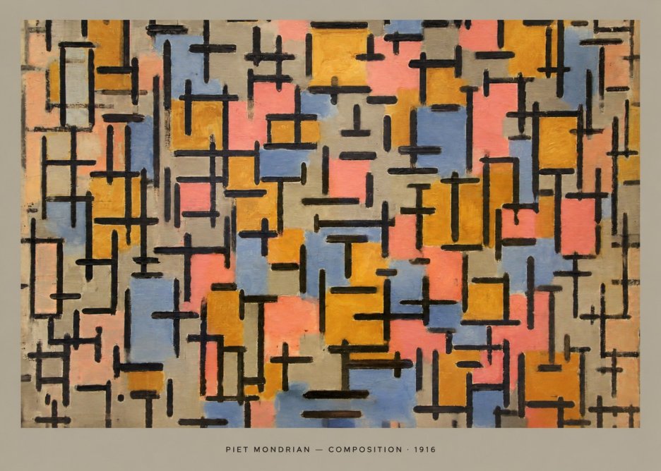 Piet Mondrian Composition No6 - Plakát