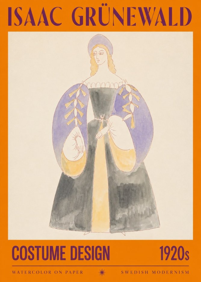 Isaac Grünewald Costume Design XIV No2 - Plakát