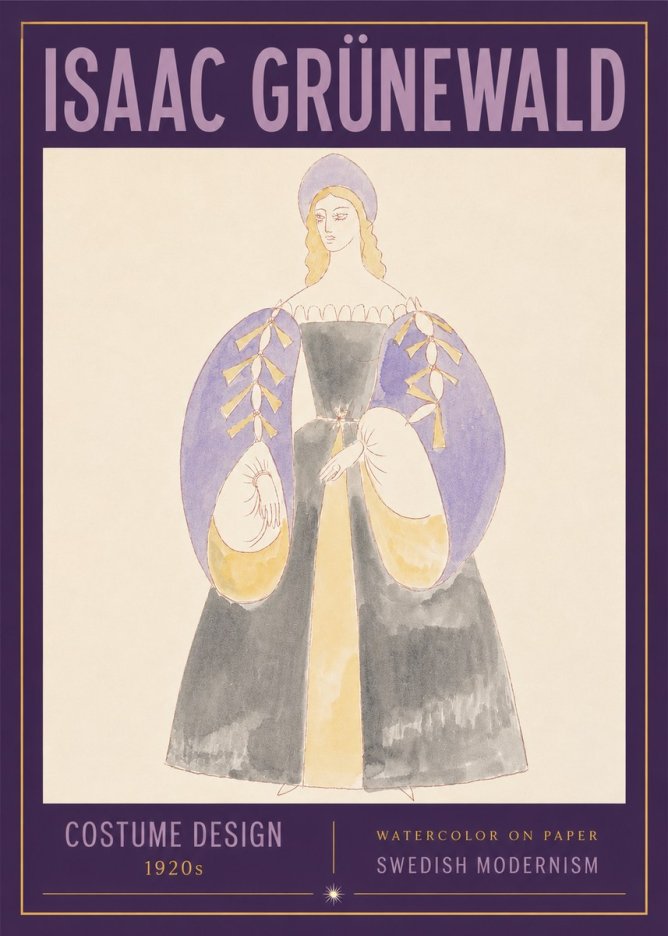 Isaac Grünewald Costume Design XIV No3 - Plakát