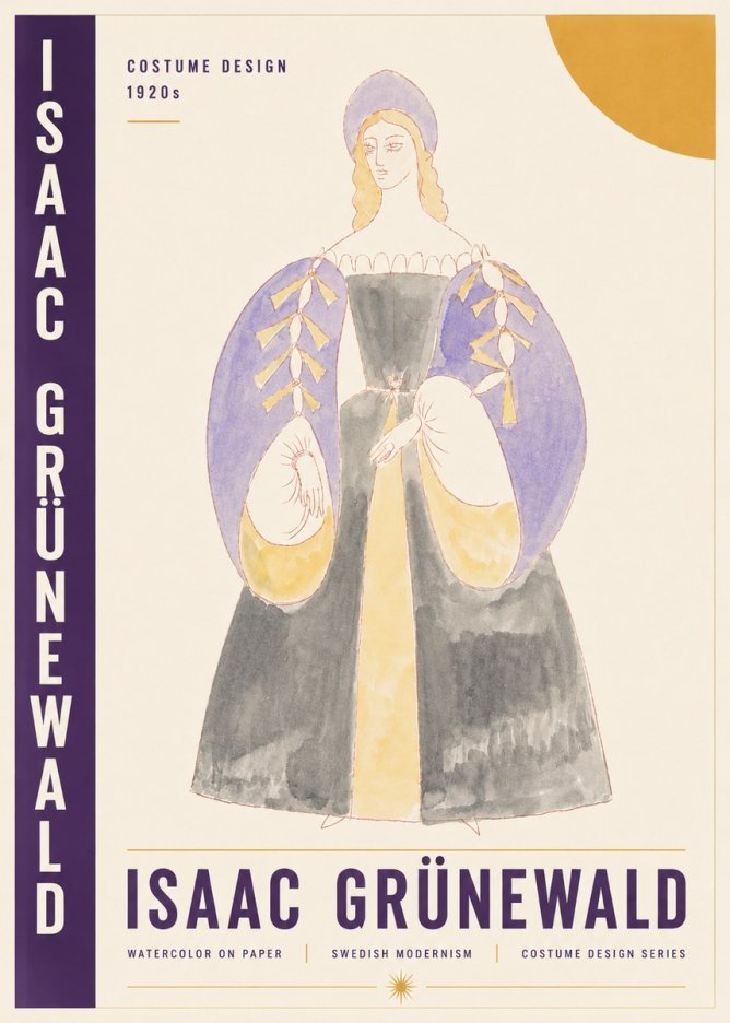 Isaac Grünewald Costume Design XIV No4 - Plakát