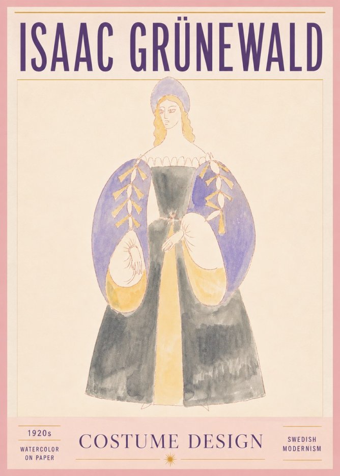 Isaac Grünewald Costume Design XIV No5 - Plakát