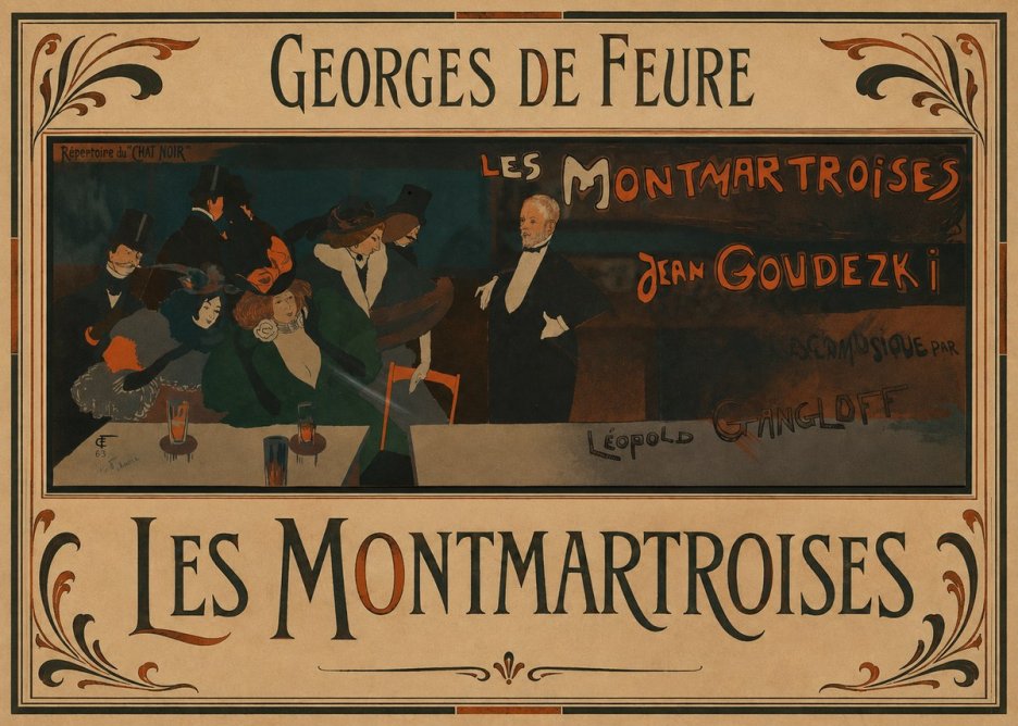 Georges de Feure Les Montmartroises No1 - Plakát