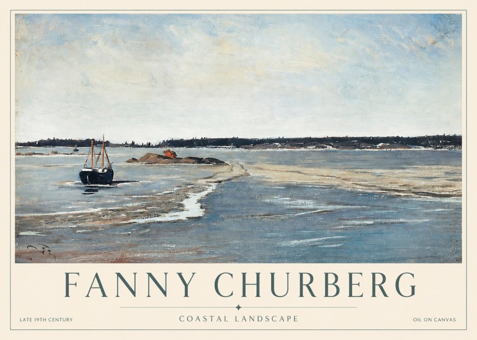 Fanny Churberg Coastal Landscape No3 - Plakát