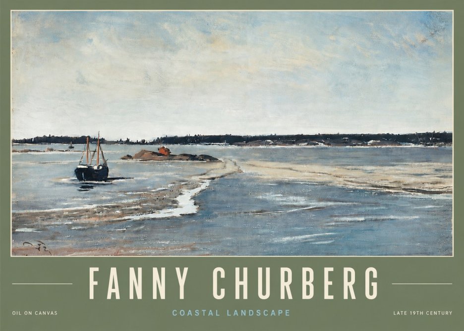 Fanny Churberg Coastal Landscape No5 - Plakát
