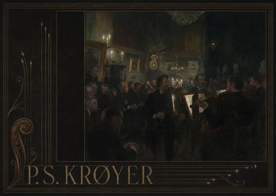P.S. Krøyer An Evening at Høeberg's Home No5 - Plakát