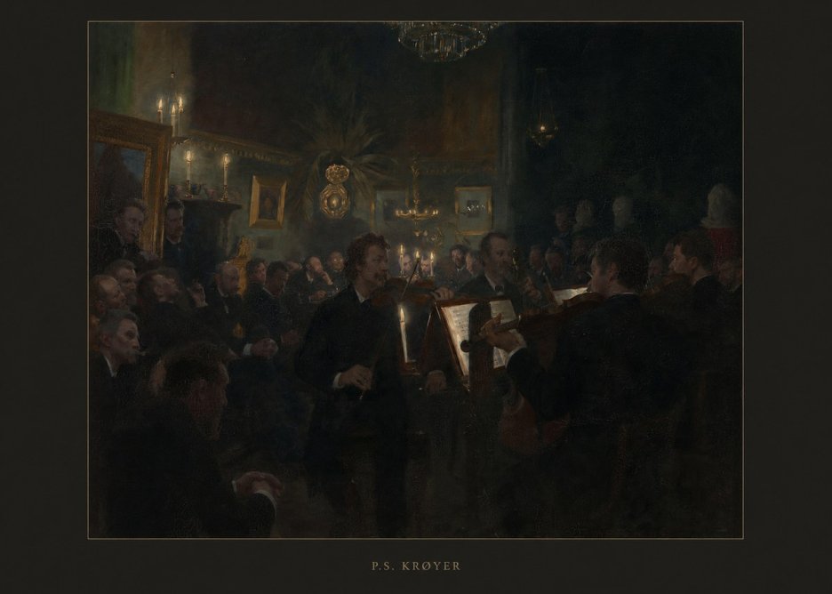 P.S. Krøyer An Evening at Høeberg's Home No6 - Plakát